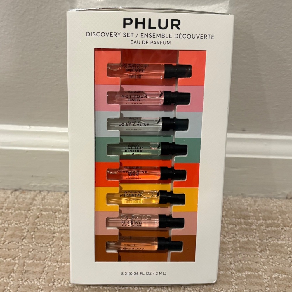 Phlur Discovery Set Unisex 8x2ml Multi Fragrance Sampler Missing Person EDP Box